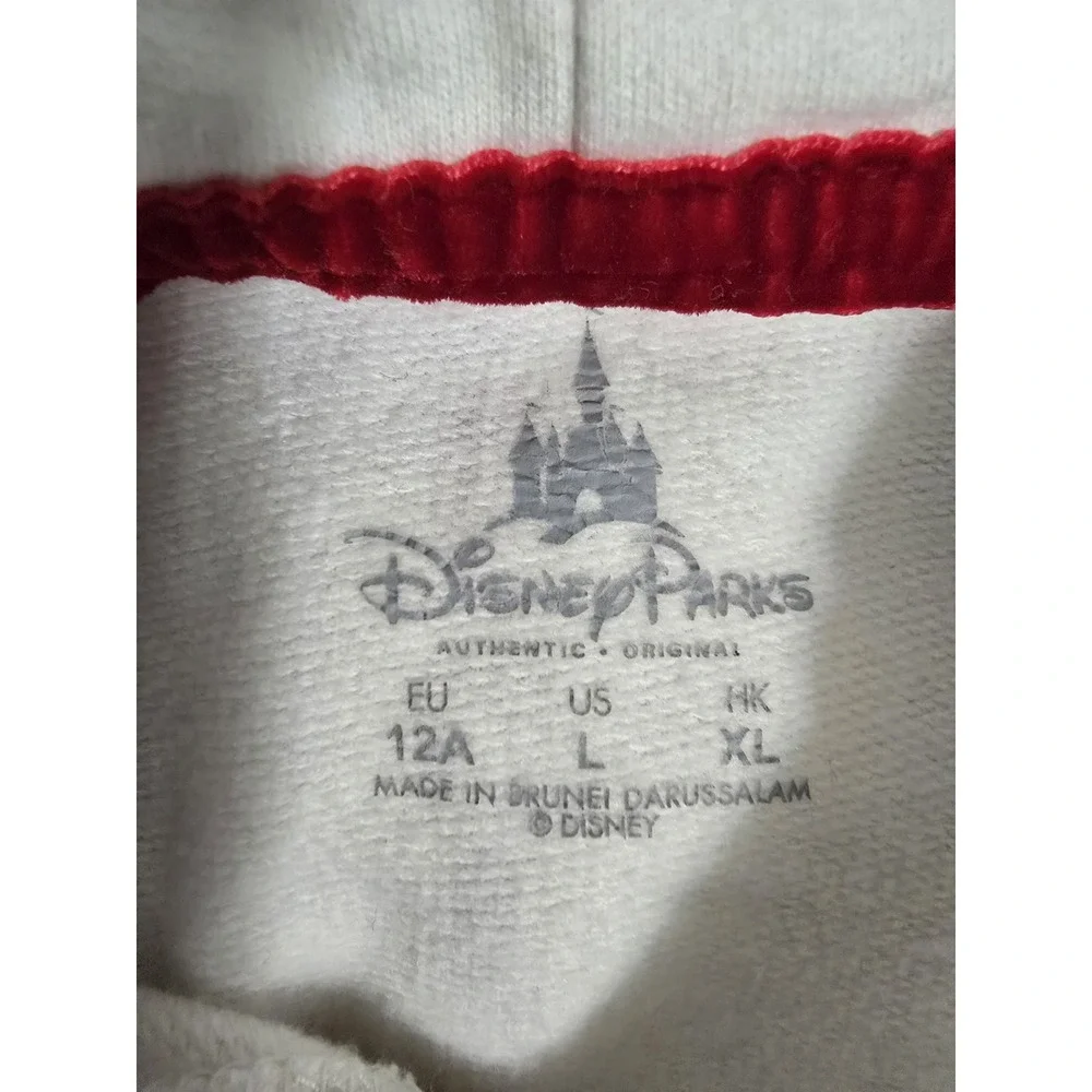 Disney Girls Sweater Size Large‎ White Long Sleeve Hooded Casual Disney Land